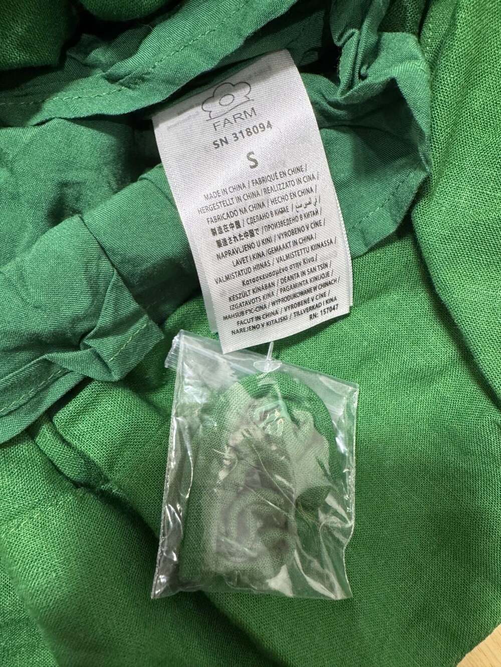 Farm Rio Green One Shoulder Lea Mini Dress Size S - Picture 10 of 16